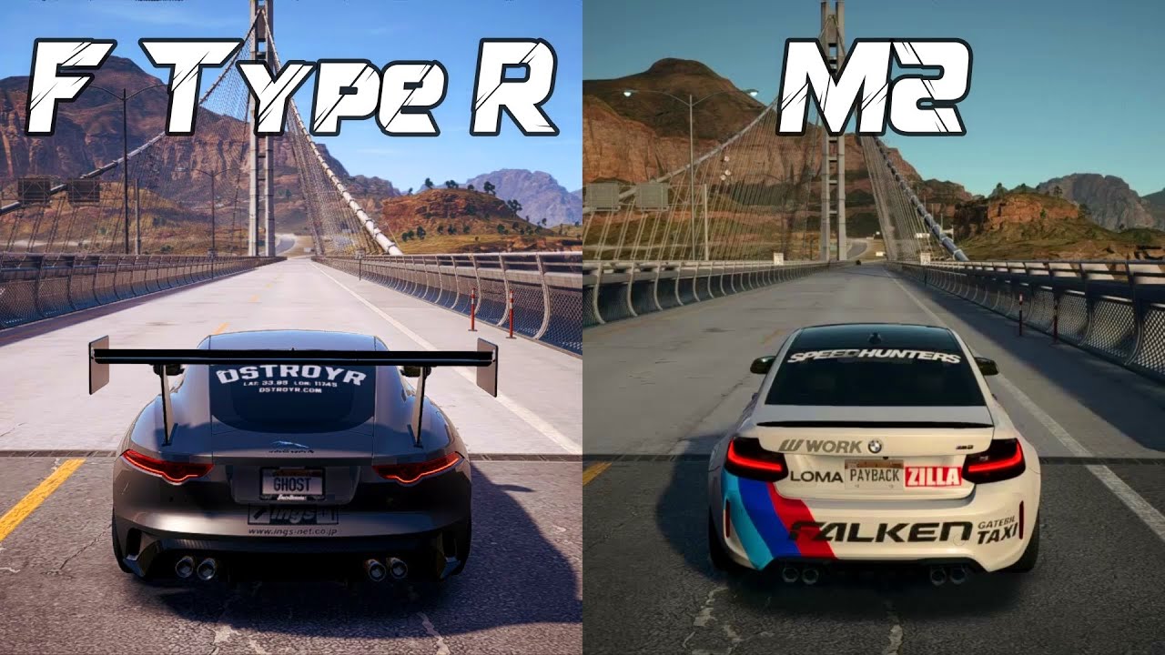NFS Payback - Jaguar F-Type R vs BMW M2 - Drag Race