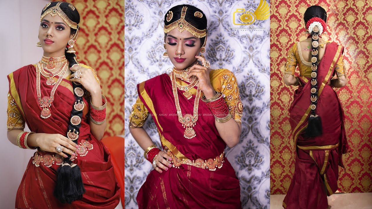 Traditional Iyer Bridal MakeUp Look | Brahmin wedding Madisaar Makeup | Sridevika Trichy
