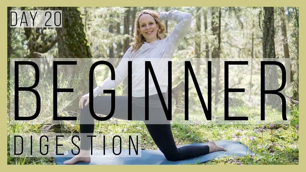 10 min Beginner Yoga for Digestion 30 Day Beginner Yoga Challenge | Day 20