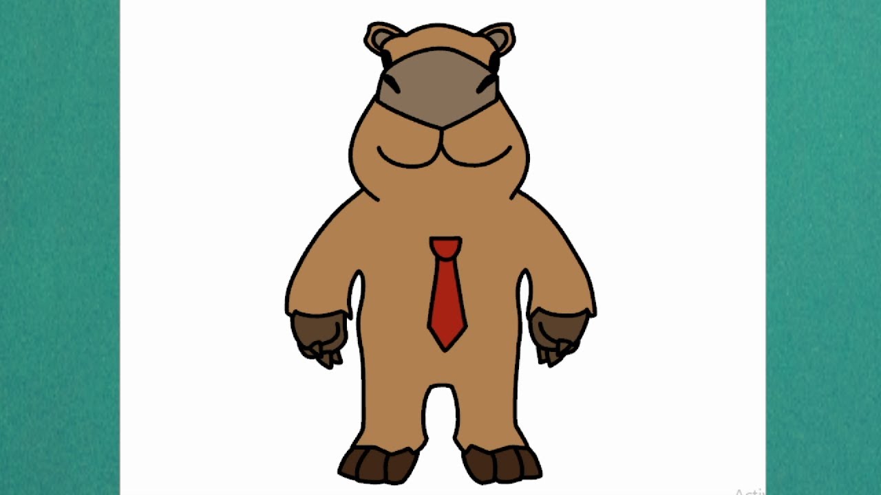 How to draw Capybara from Stumble Guys