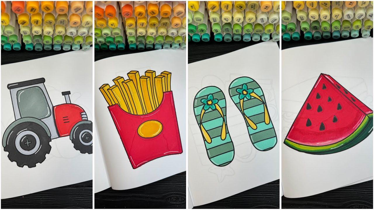 Satisfying and Relaxing Coloring book with ASMR markers