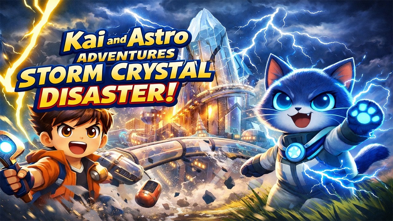 Kai & Astro Adventures : The Storm Crystal Rescue ⚡🐾 | Save the Crystal City | 3D Animation