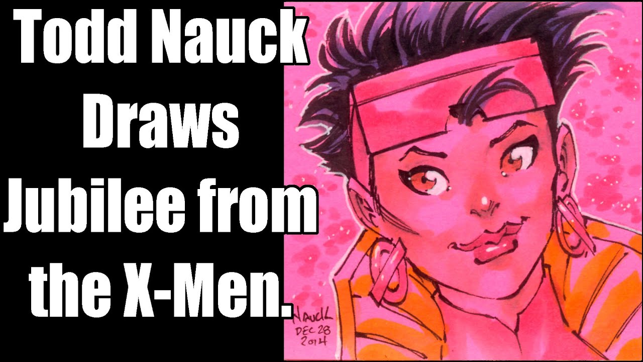 Todd Nauck Draws Jubilee from the X-Men on a Post-It Note.