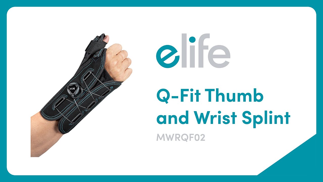 How To Wear elife® Q-Fit Thumb and Wrist Splint   #BOA