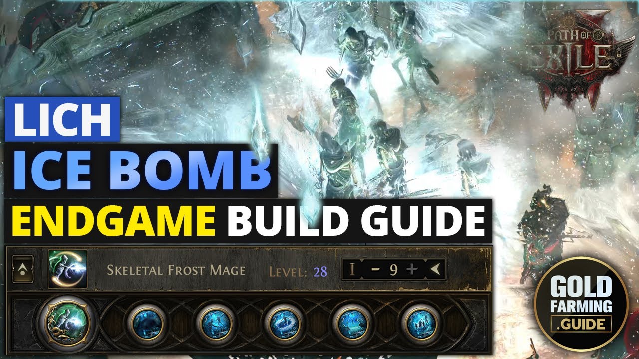Ice Bomb Lich Full Build Guide - Pinnacle Bosses & T15 Maps - Frost Mage - PoE II, Path of Exile 2