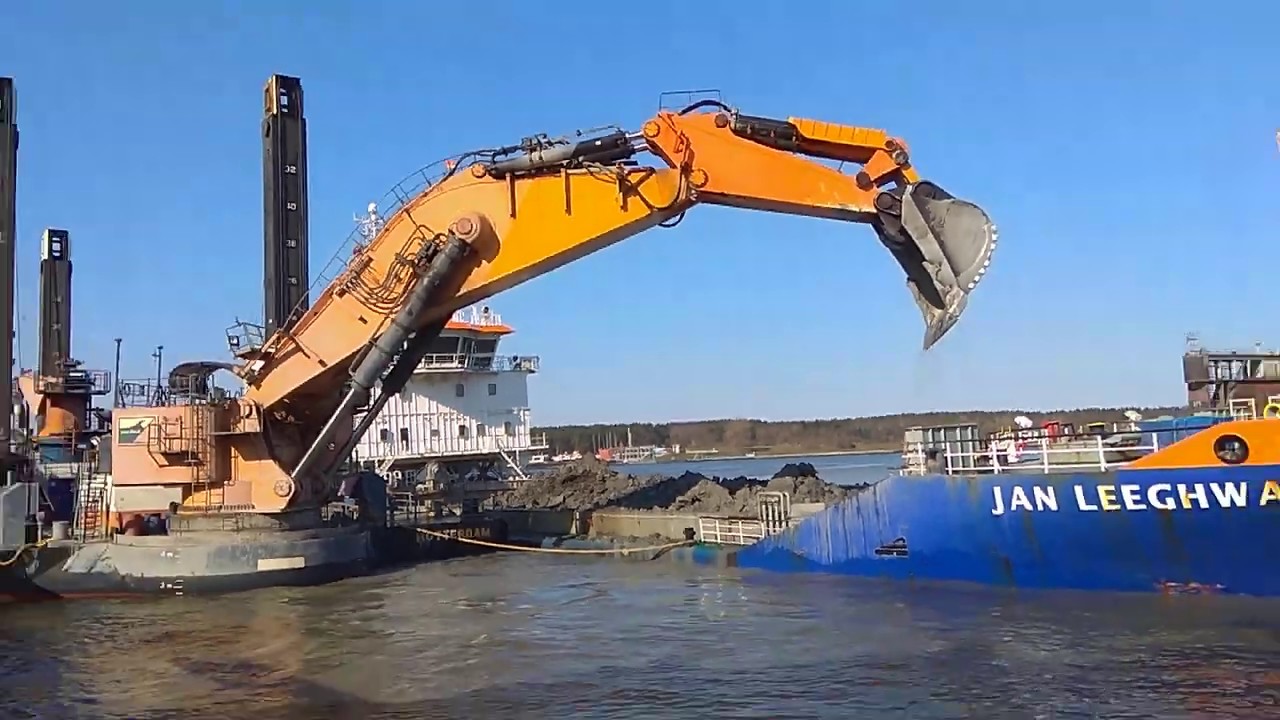 Van Oord backhoe dredger Goliath dredging Klaipeda BEGA terminal