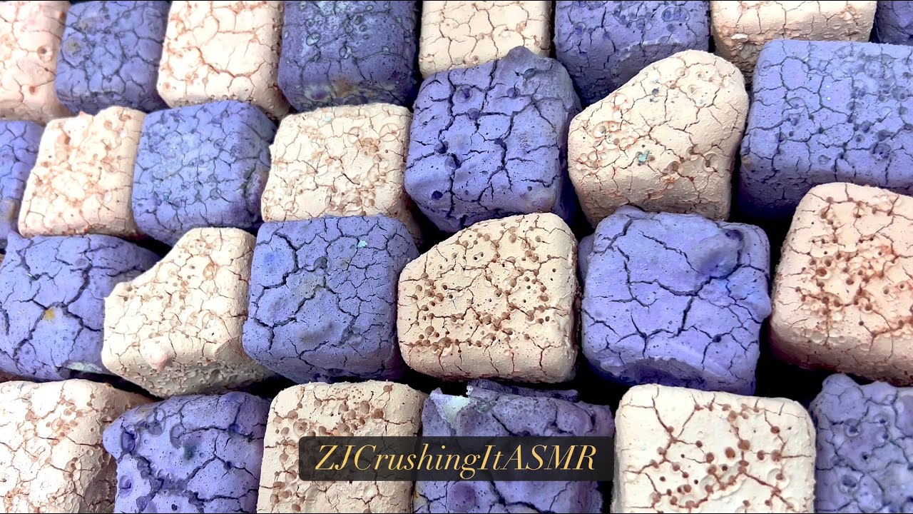 Pasted Cubes | Oddly Satisfying | Chalk Crushing | Sleep Aid | ASMR
