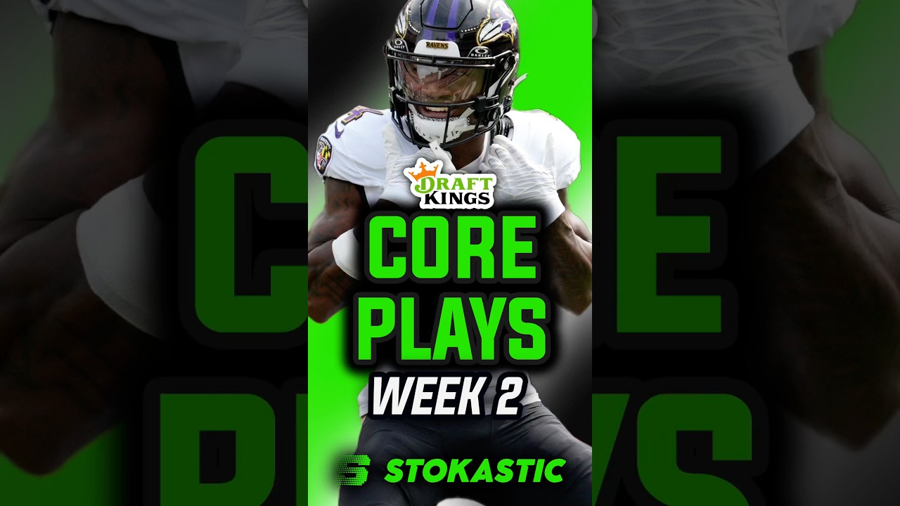 DraftKings NFL DFS Week 2 Core Plays | Sunday 9/14 DFS Picks