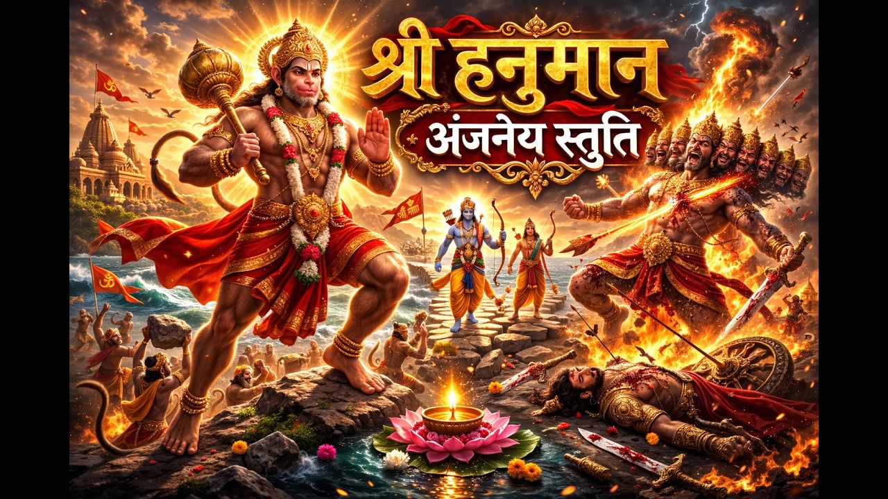 श्री हनुमान अंजनेय स्तुति | Powerful Hanuman Bhajan | Jai Hanuman | Bajrang Bali Bhakti #powerful