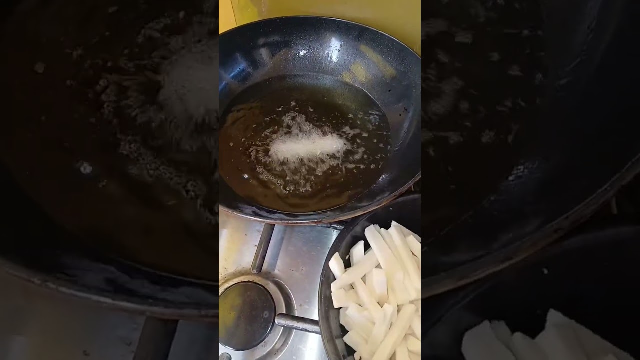 Fried yam and mayonnaise for dinner #lifestylevlog #dinner 