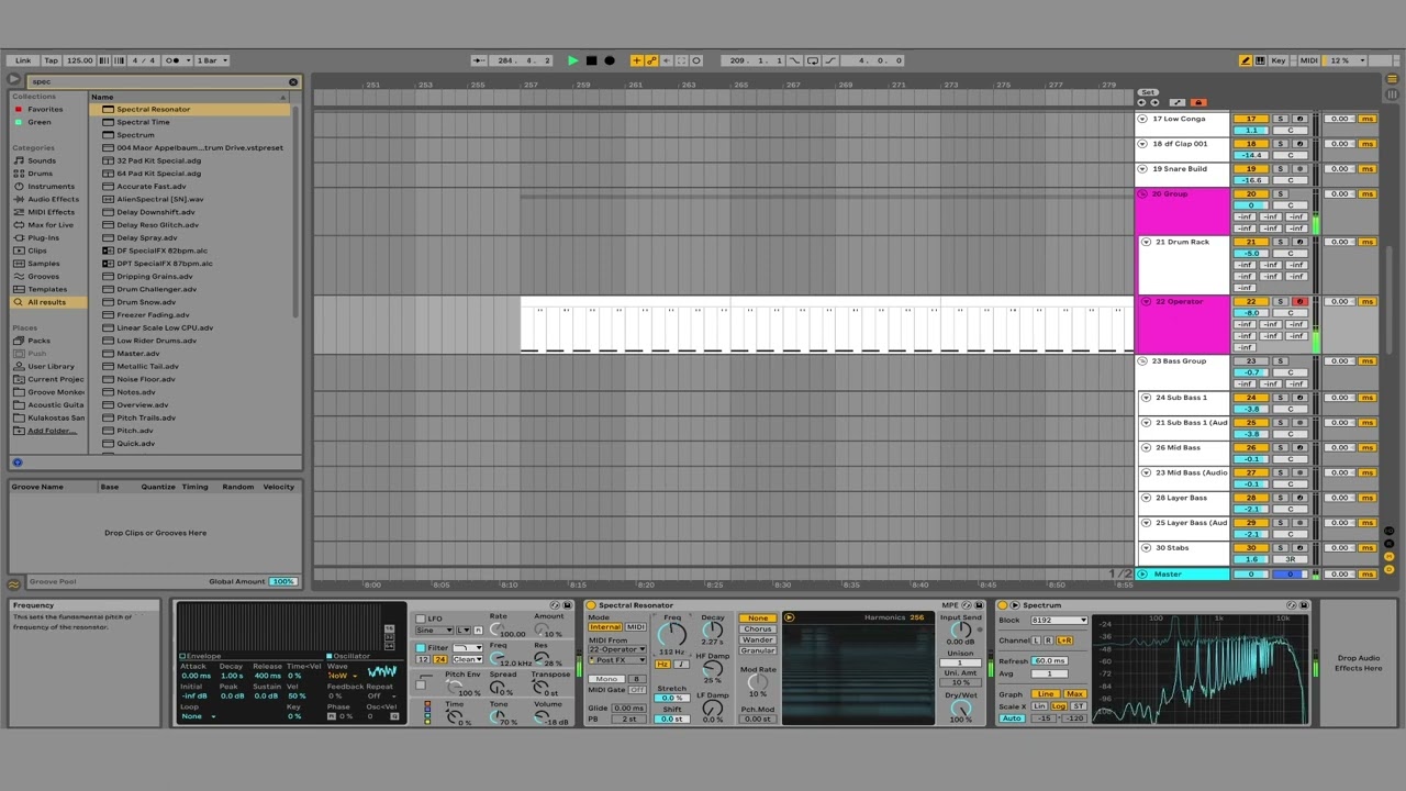 Transforming Sounds with Ableton's Spectral Resonator