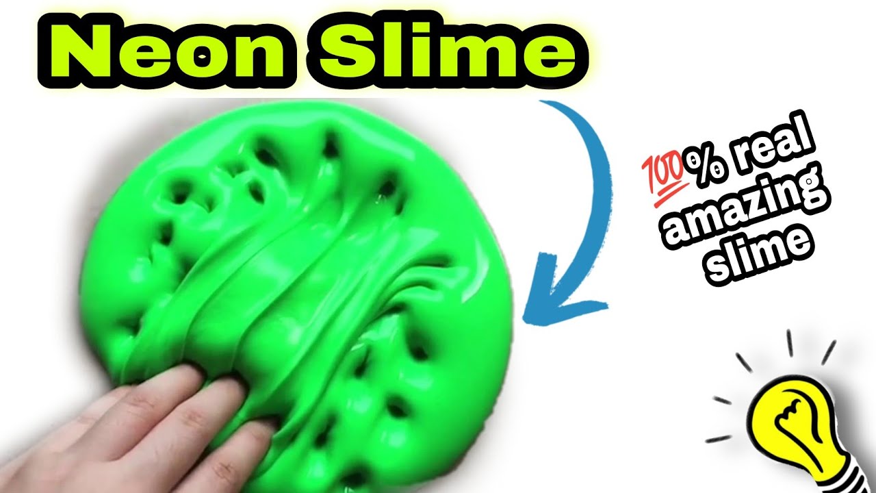 Neon Slime😍How to make Neon slime😱Easy homemade slime #ironystar