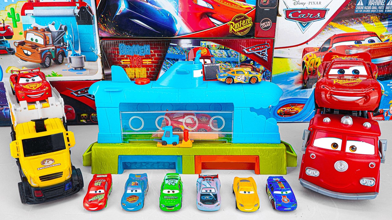 Disney Pixar Cars Unboxing Review | Disney Pixar Cars Color Changers Race Ready Car Wash Playset