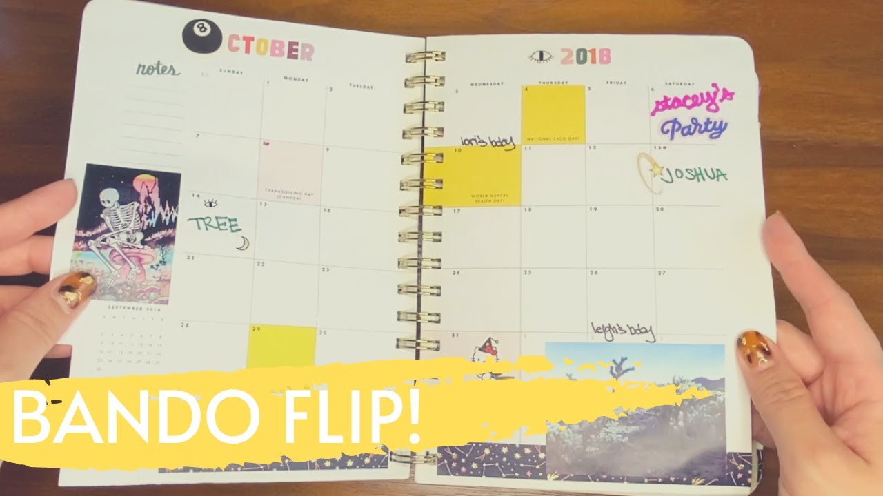 Past Completed BANDO Flip Through! 📚 Horizontal Planner Decorating Ideas