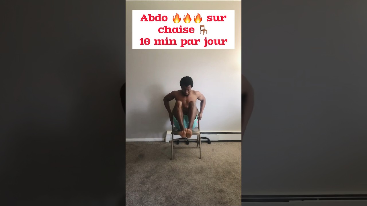 Comment &eacute;liminer le gras du ventre avec une chaise? #fitness #abdo #hiit #ventreplat #cardio #france
