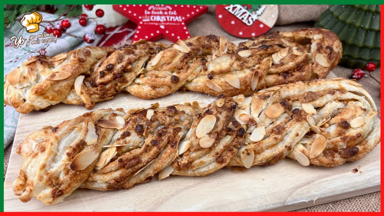 ⭐ TRENZA de TURRÓN y Hojaldre 🎄 RECETA NAVIDEÑA FACIL 🎄