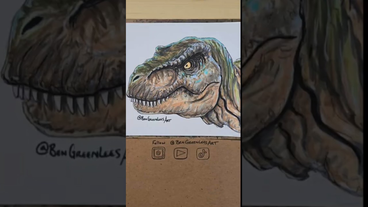 T-Rex drawing #jurassicworld #drawing #dinosaur