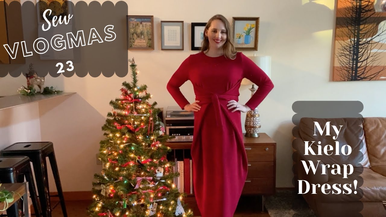 SEW VLOGMAS 23 // My Kielo Wrap Dress by Named Clothing // Sewing a Dress