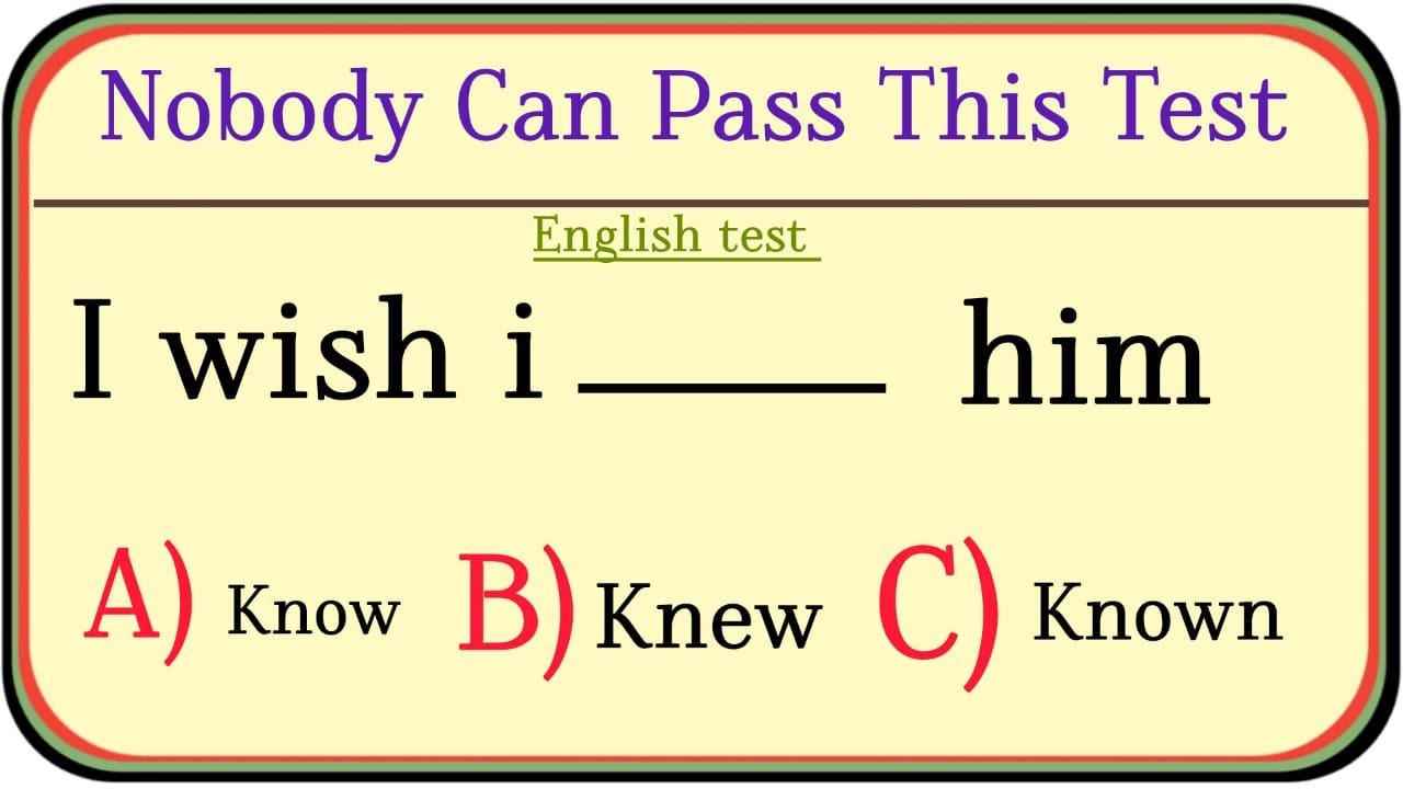 G for Grammar past present future mix ✨ Nobody Can Pass This Test