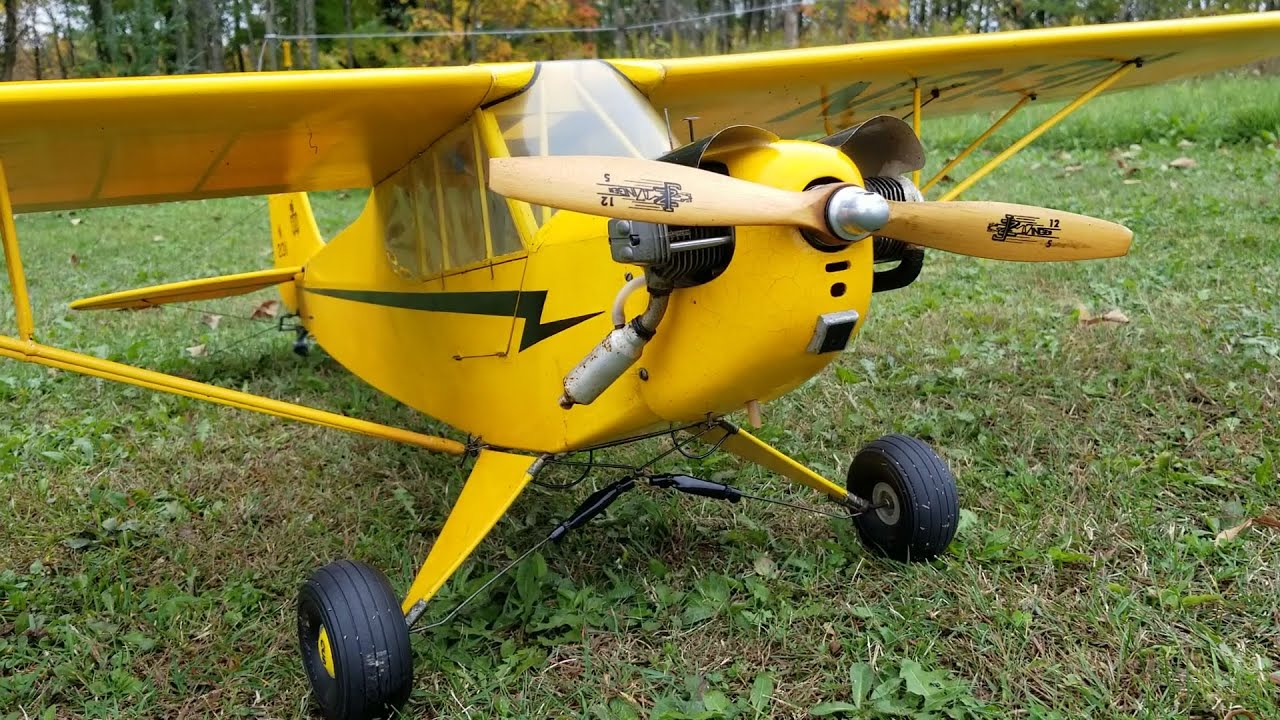 PIPER J-3 CUB_28-летняя масштабная радиоуправляемая модель самолета!