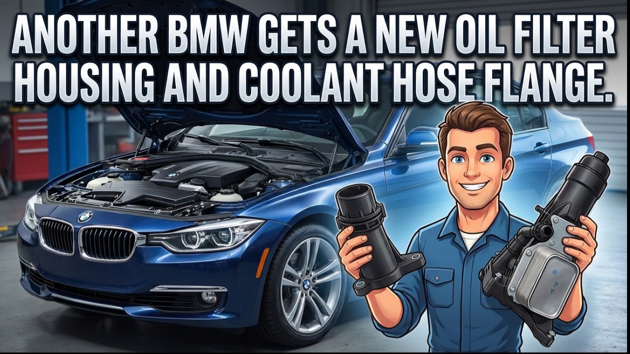 Ещё один BMW получил новый корпус масляного фильтра и фланец шланга системы охлаждения.