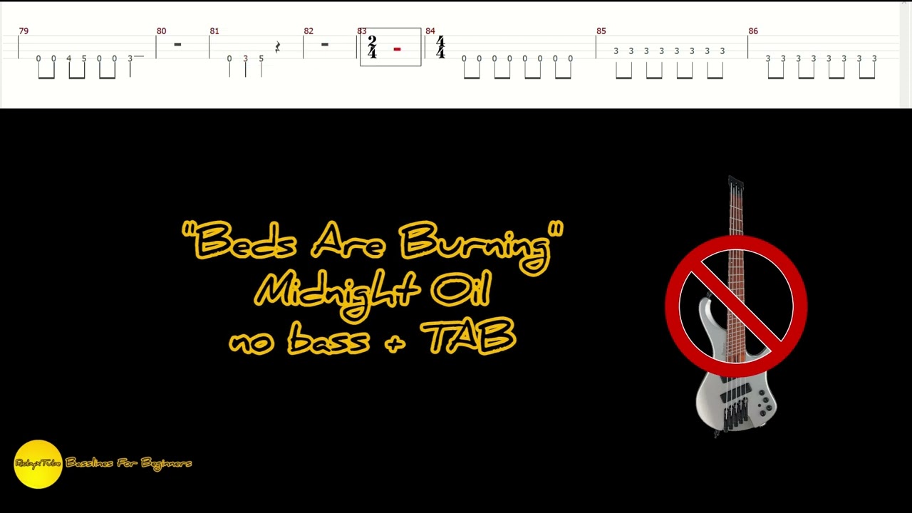 Beds Are Burning (Midnight Oil) - no bass + TAB