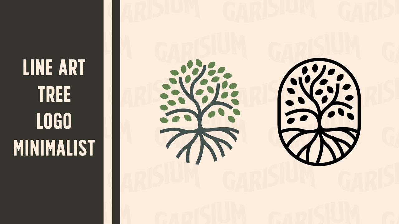 MEMBUAT LINE ART TREE LOGO | Adobe Illustrator
