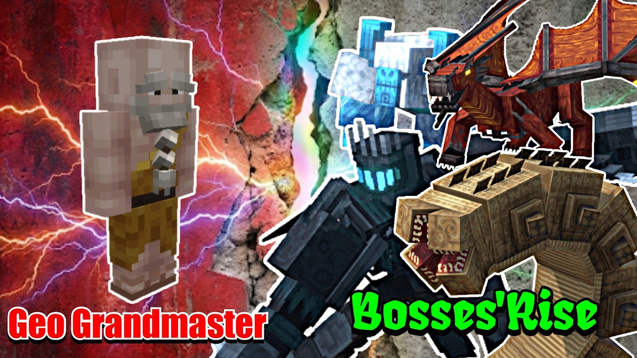 Geo Grandmaster VS Bosses'Rise | Minecraft |Mobs Battle