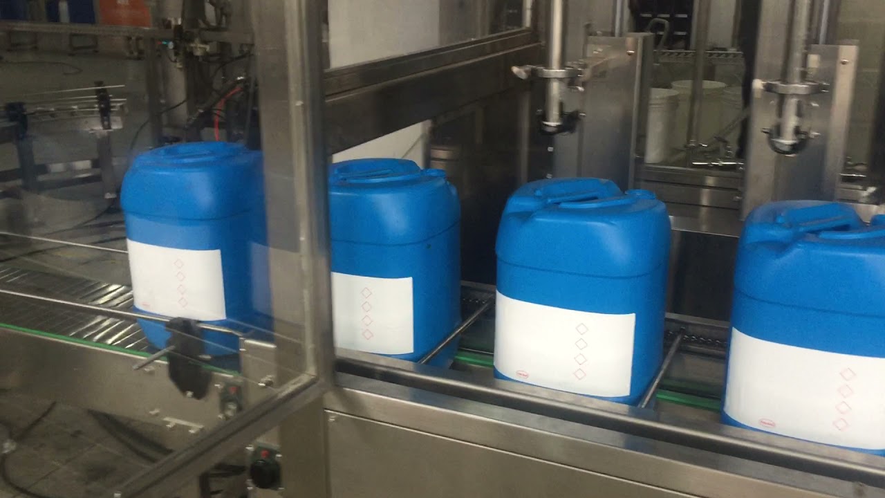 20L TO 25L jerry can weighing filling machine/automatic capping machine, labeler，Palletizing