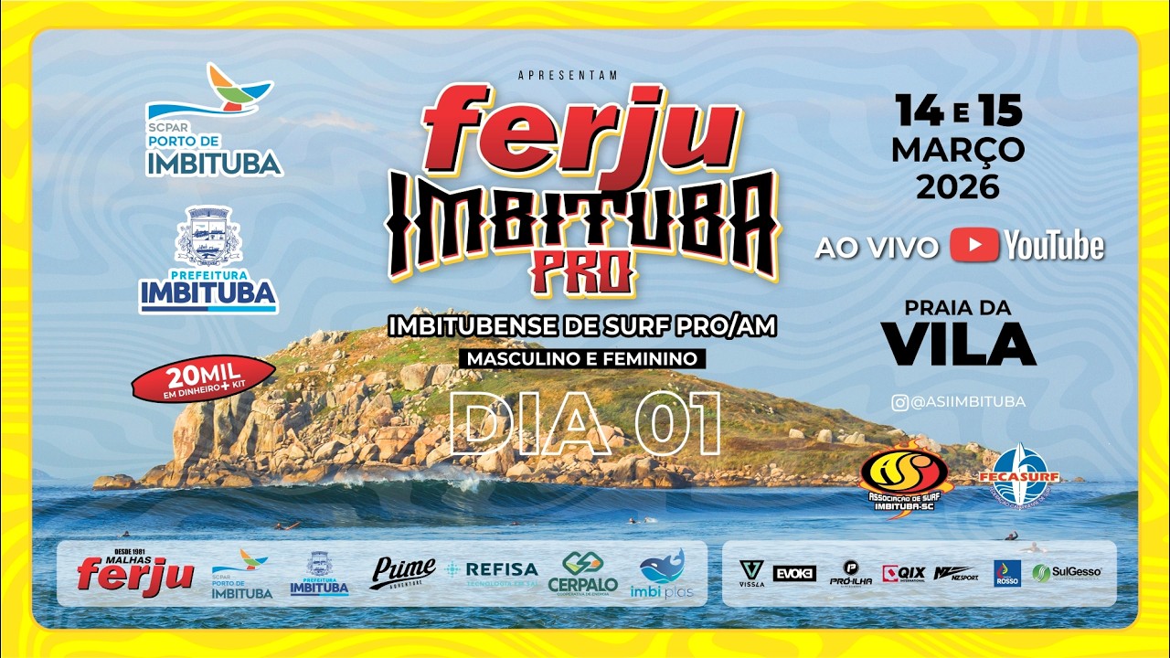 AO VIVO - DIA 01  - 14MAR -  FERJU IMBITUBA PRO 2026