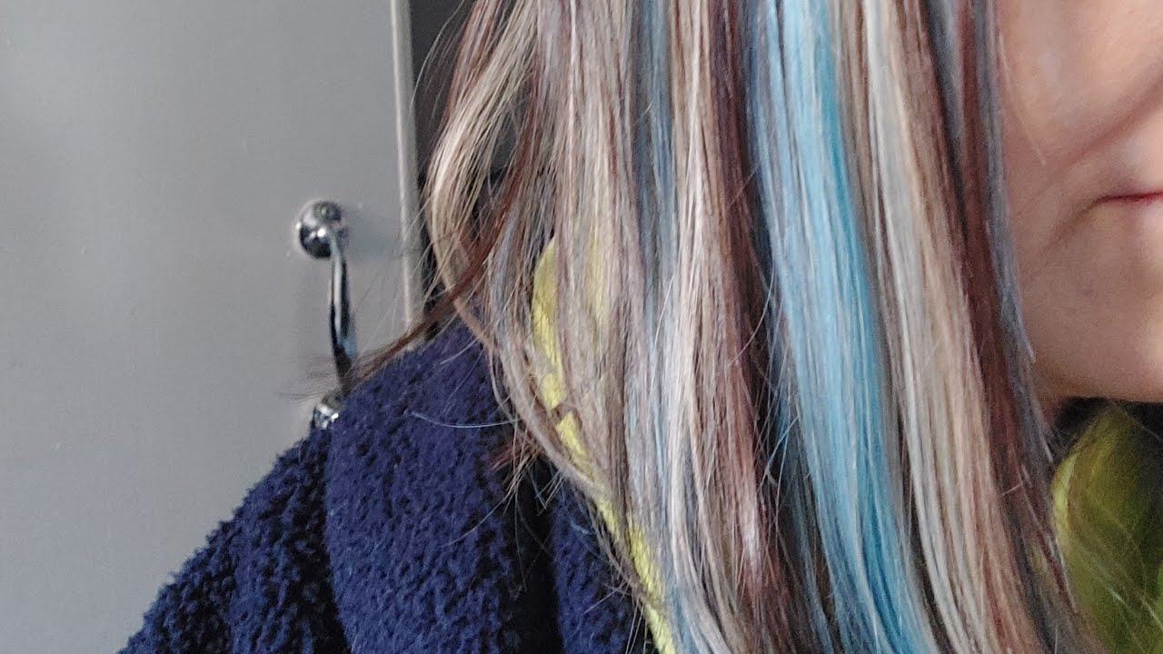My blue calico by reign wigs customised by me .seriously stunning and chopped to 10in in length ..