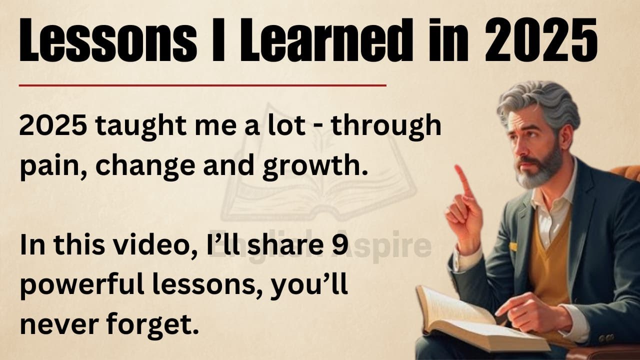 ✅ 9 Life Lessons I Learned in 2025 | Change Your Life in 2026 | Improve Your English 🔥