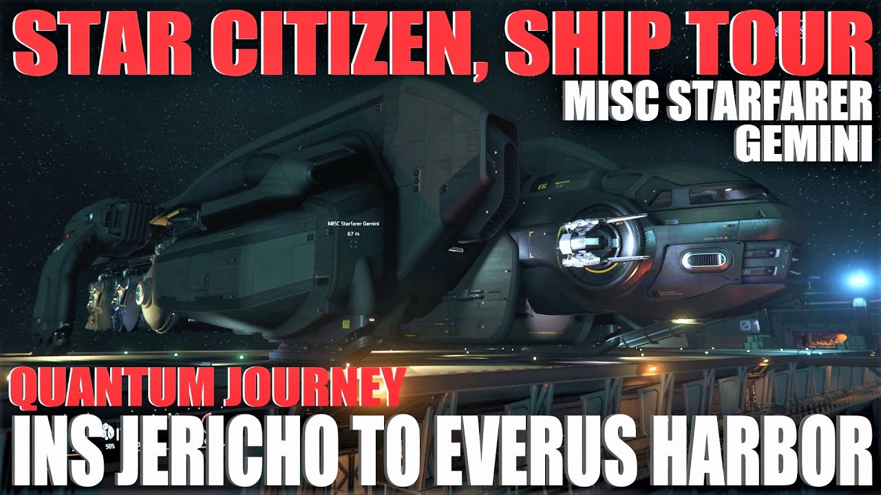 Star Citizen | MISC - STARFARER GEMINI | Ship Tour and Quantum Flight Journey.