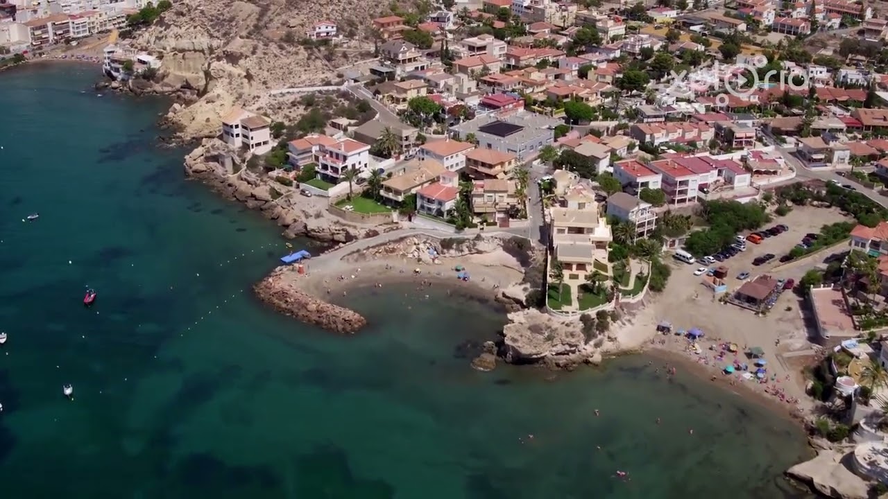 San Juan De Los Terreros landscapes,  Costa Calida, Spain 2017.07 aerial video