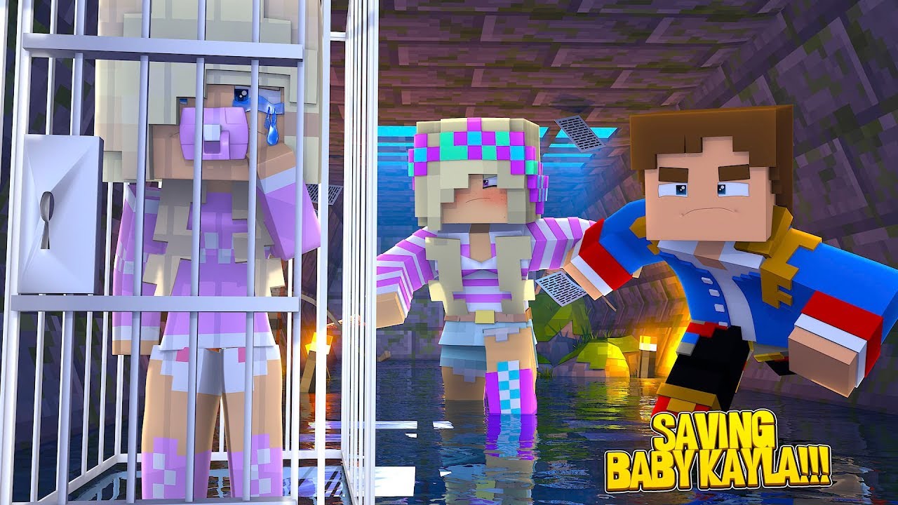 Minecraft LITTLE LEAH & LITTLE DONNY SAVE PRINCESS BABY KAYLA!!!