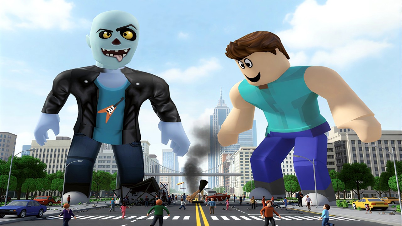DÜNYANIN EN BÜYÜK DEVİ OLDUK! 🌍🦶 - Zombik Tolga ve Steve Kaya Roblox