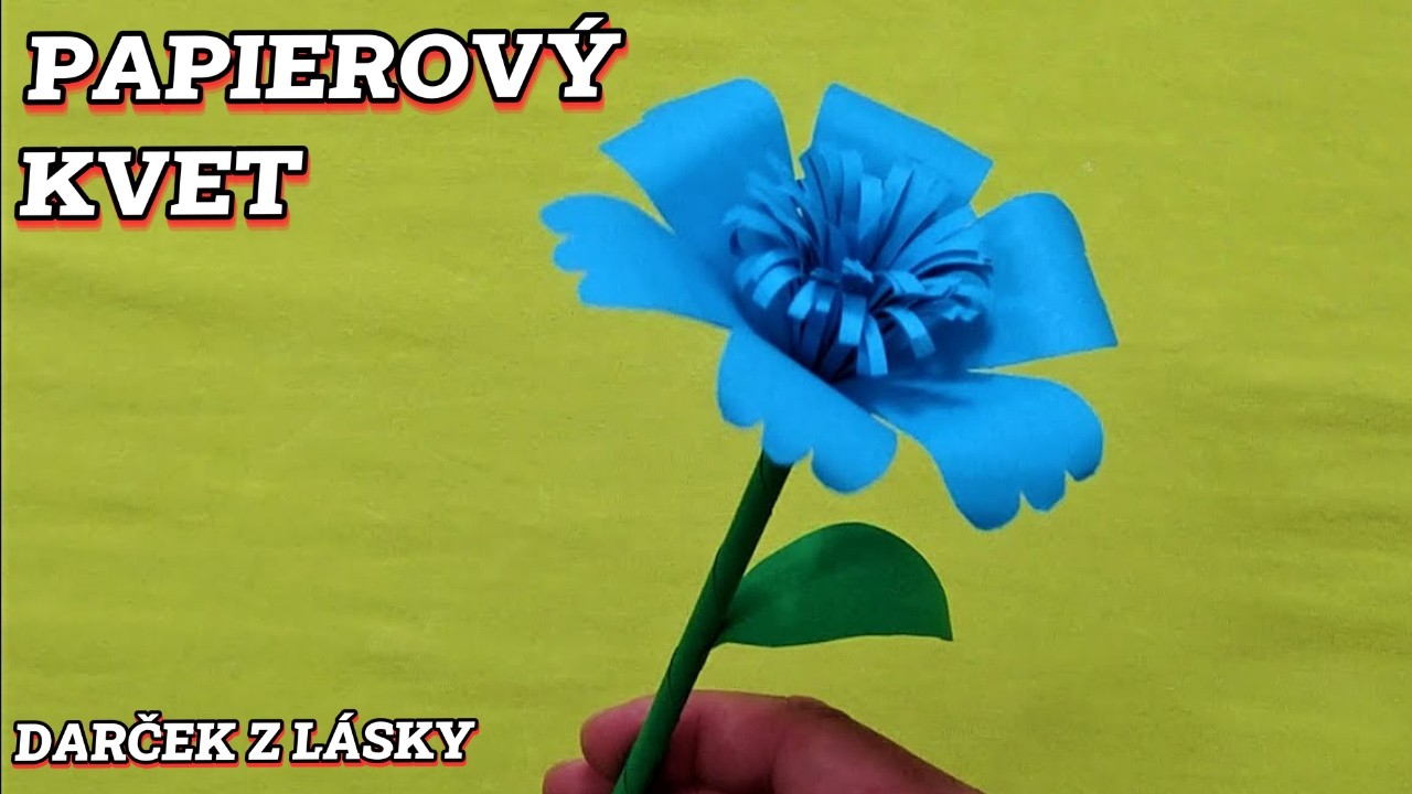 Papierový kvietok, skladačka, zábava pre deti,výrobky z papiera, veci z papiera