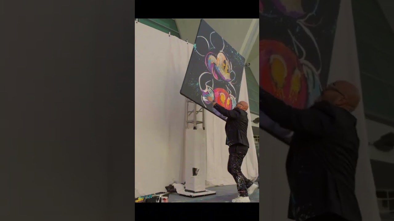 ARTIST PAINTS DISNEY ART LIVE #speedpainting #painting #livepainting #mickeymouse