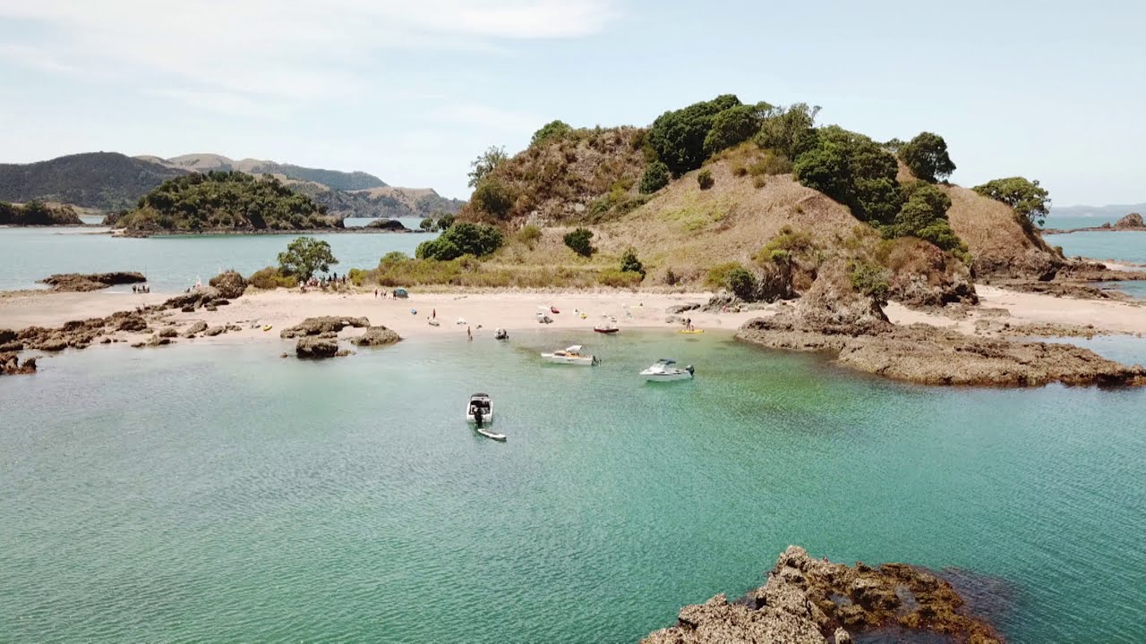 Aerial drone views around Kerikeri, New Zealand