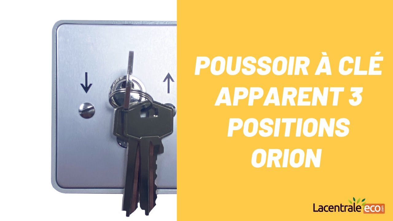 Poussoir à clé apparent 3 positions ORION - Filaire ou Radio - Bubendorff - BUB-227004
