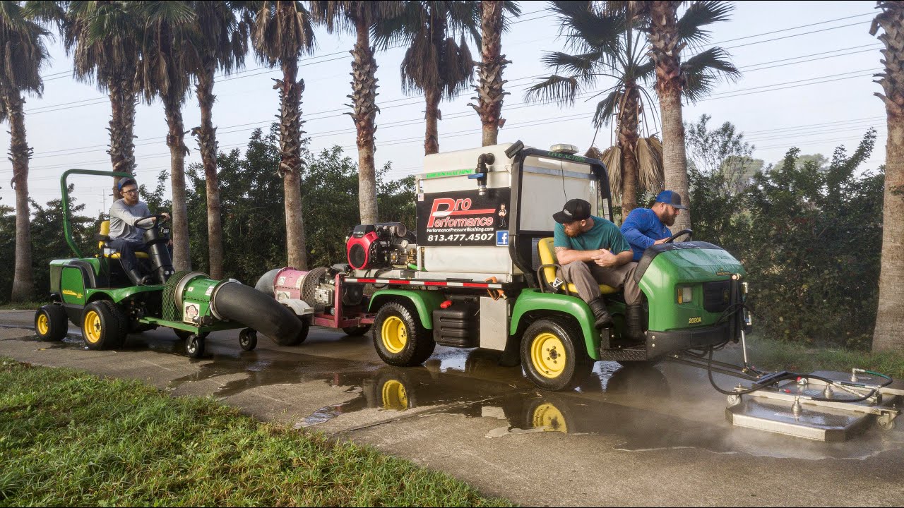 Side Walk Cleaning John deere Pro Performance Pressure Washing