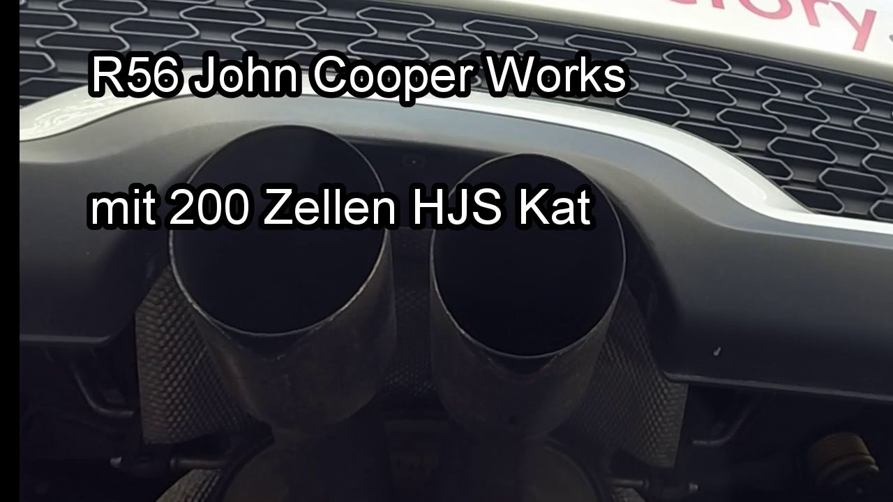 MINI R56 John Cooper Works mit 200 Zellen HJS Kat Downpipe Soundcheck