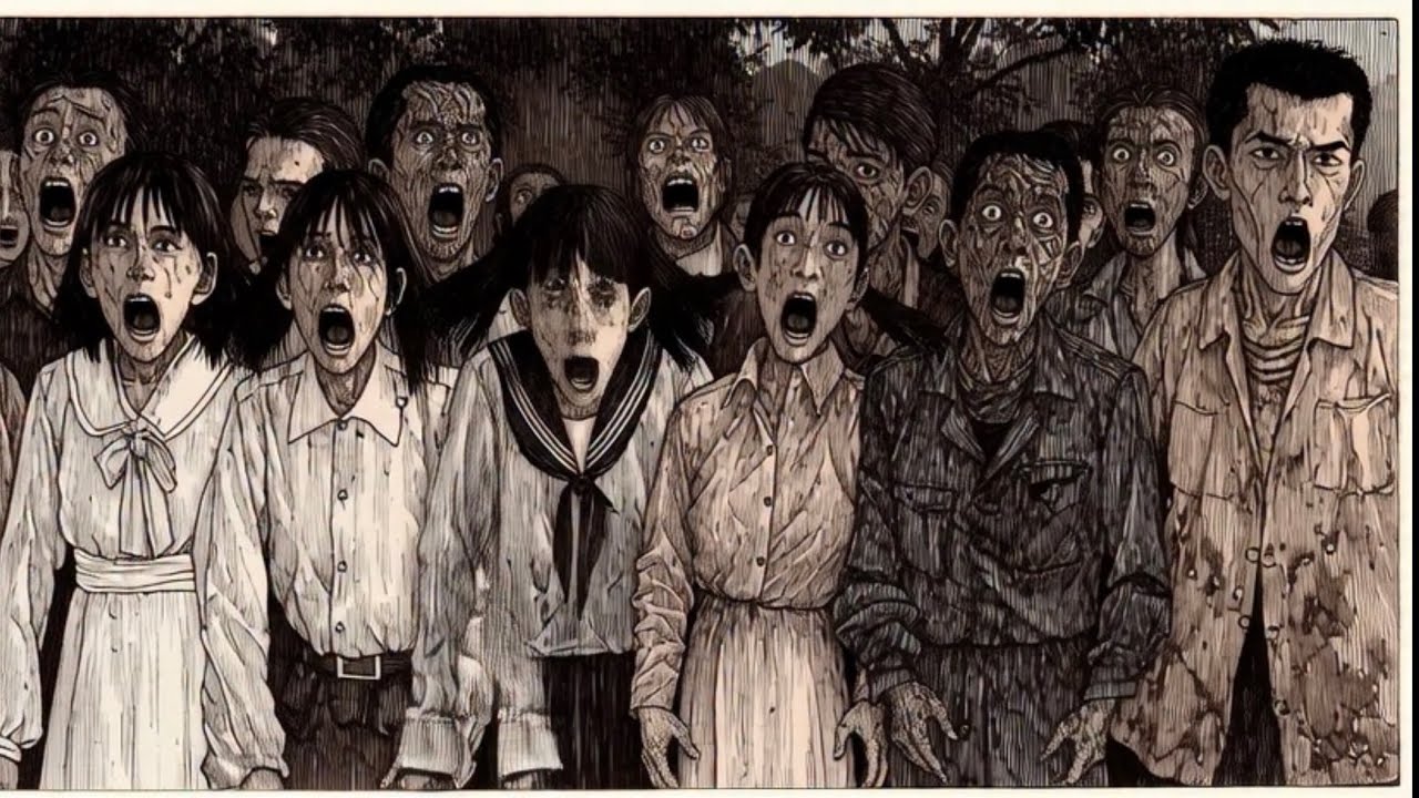 Junji Ito Style Horror Compilation | Disturbing Black & White Manga Art Animation