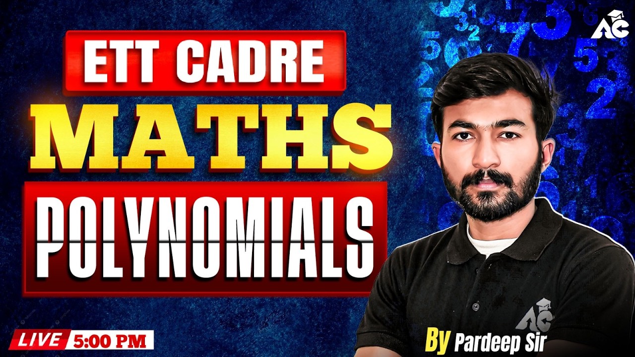 ETT Cadre 2026 | Maths Polynomials Important Questions + Tricks By Pardeep Sir
