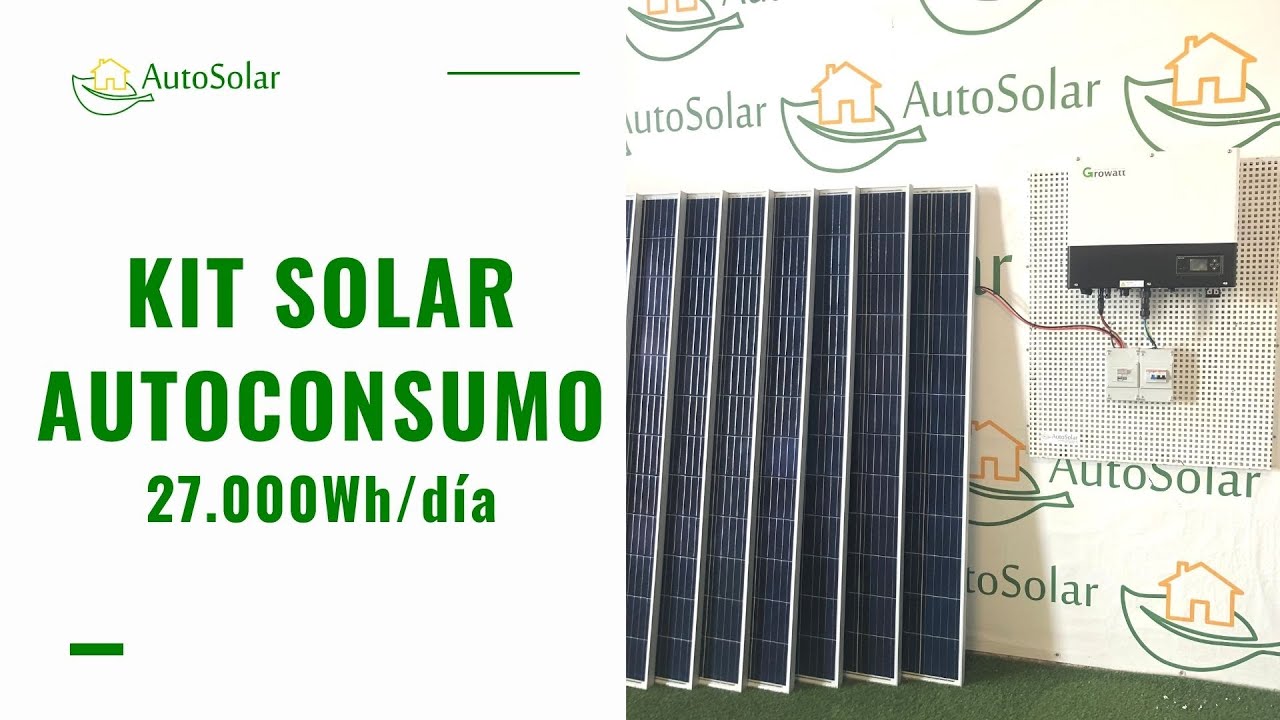 Kit Solar Fotovoltaico 5000W Growatt Autoconsumo 27kWh/día
