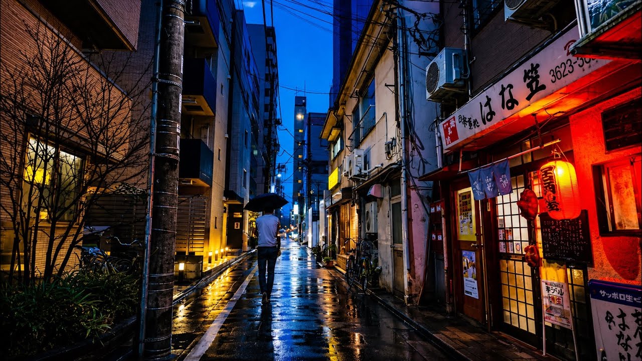 Tokyo Rain Walk &mdash; Quiet Backstreets in Kinshicho