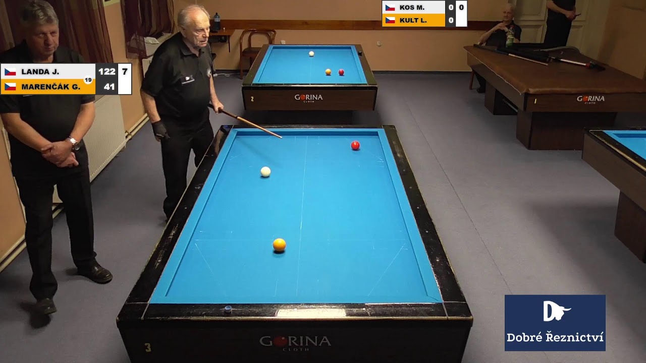 Czech league | Balkline 52/2 | 1st class | 12th round | Josef Landa v Gustav Marenčák