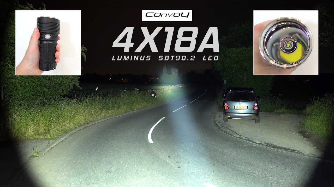 Convoy 4X18A - SBT90.2 LED - 5400 lumens - 1122m beam - Type-C charging