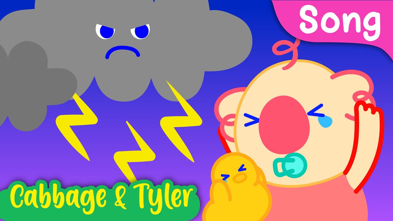 Angry clouds | English Sing-along Kids Songs | Cabbage & Tyler 🌺Singing & Dancing🌺