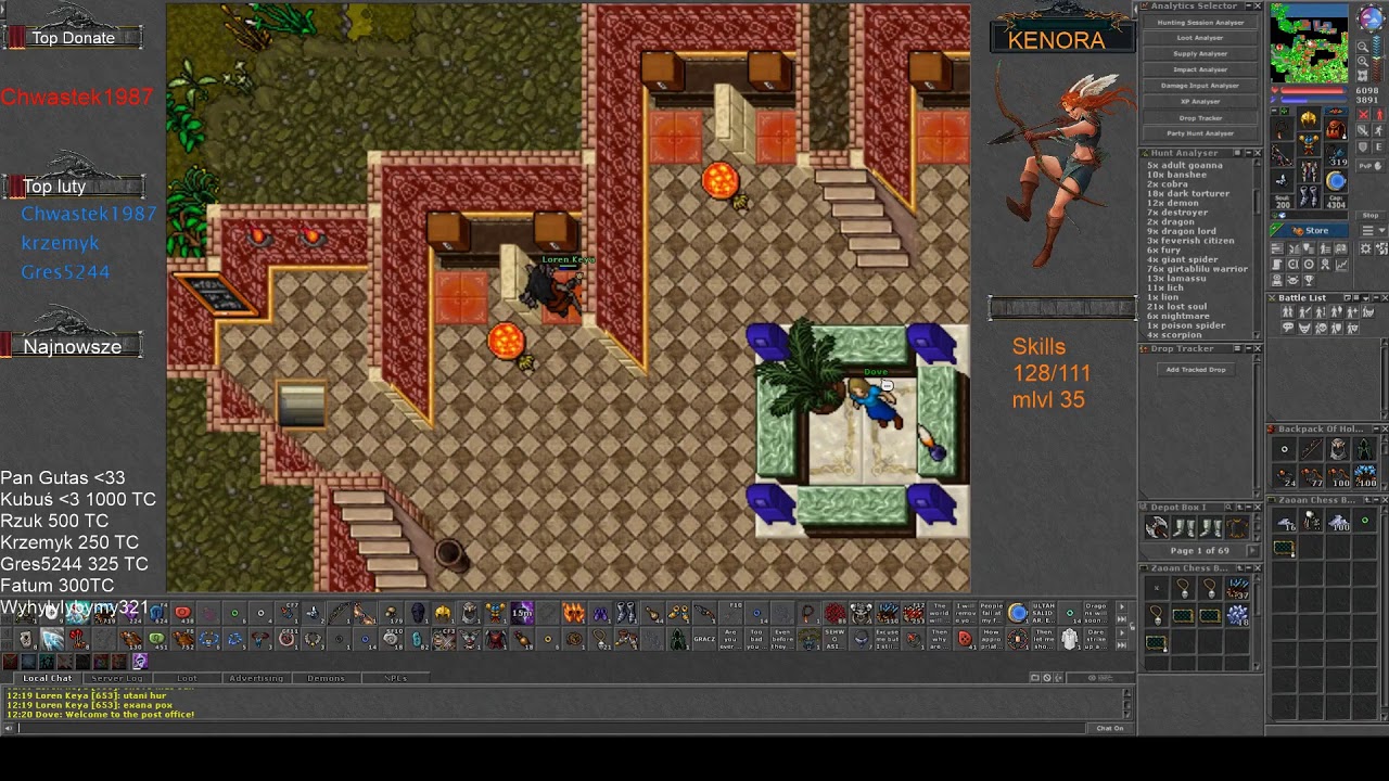Tibia-Kenora-650+  Summer update 2021. Test nowych potwor&oacute;w